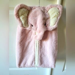 Pink elephant hanging diaper holder